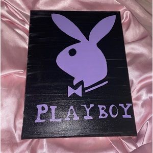 Purple Playboy bunny painting